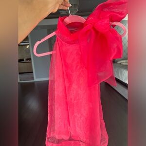 Zara blouse chiffon pink magenta